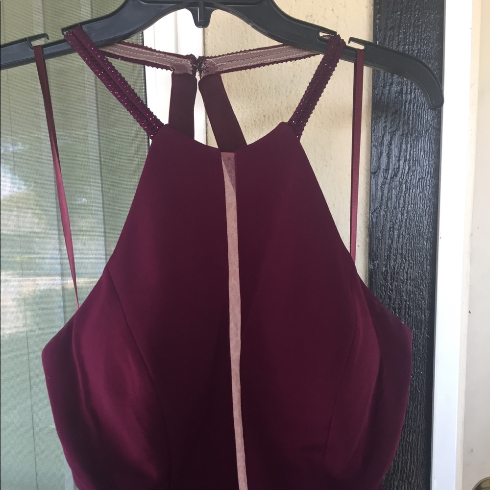 Wine colored ball dress